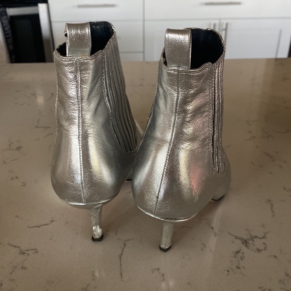 Von Furstenberg Metallic Silver Molly-5 Booties - Picture 6 of 10